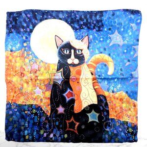 Retro Klimt Art Style Whimsical Cat Print Velvet Throw Pillow Covers 2 Chic Boho